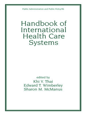 cover image of Handbook of International Health Care Systems